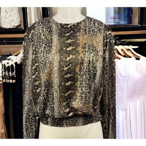 Vintage Drapers and Damons Top Shiny Petite Medium Shiny PM